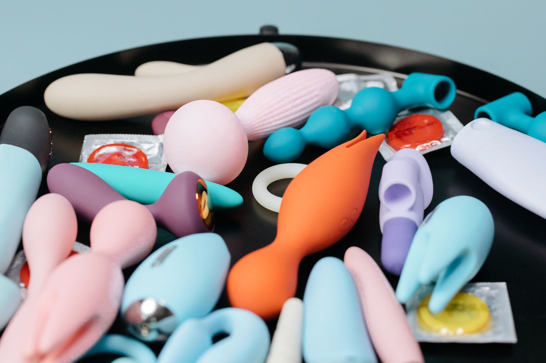 A couple exploring intimacy together with a modern clitoral vibrator